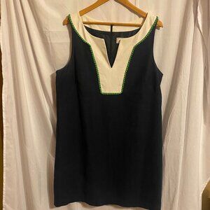 J Howard Navy/Green/Off-White dress